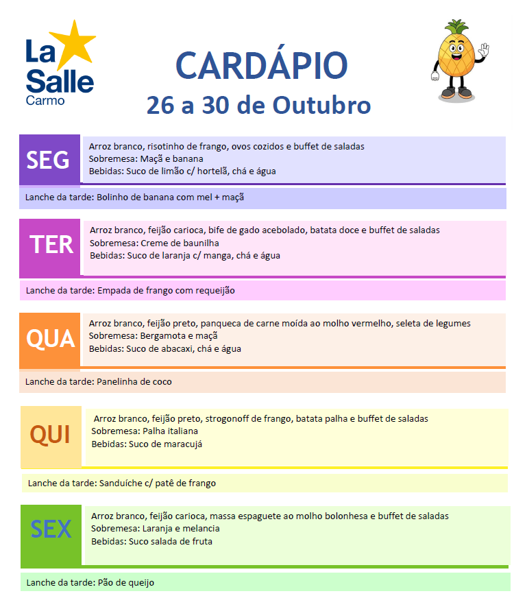 Cardapio 26outubro